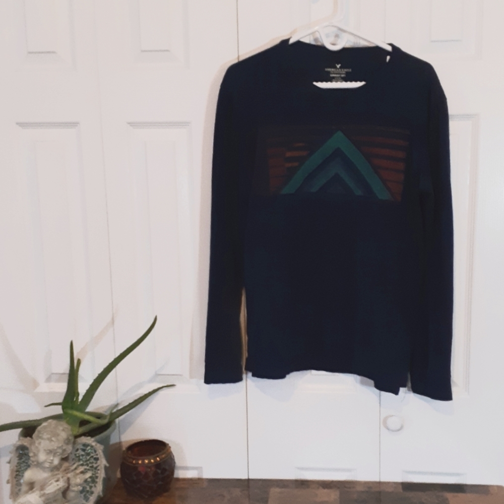 American Eagle Men's Long sleeve Crew Neck Shirt